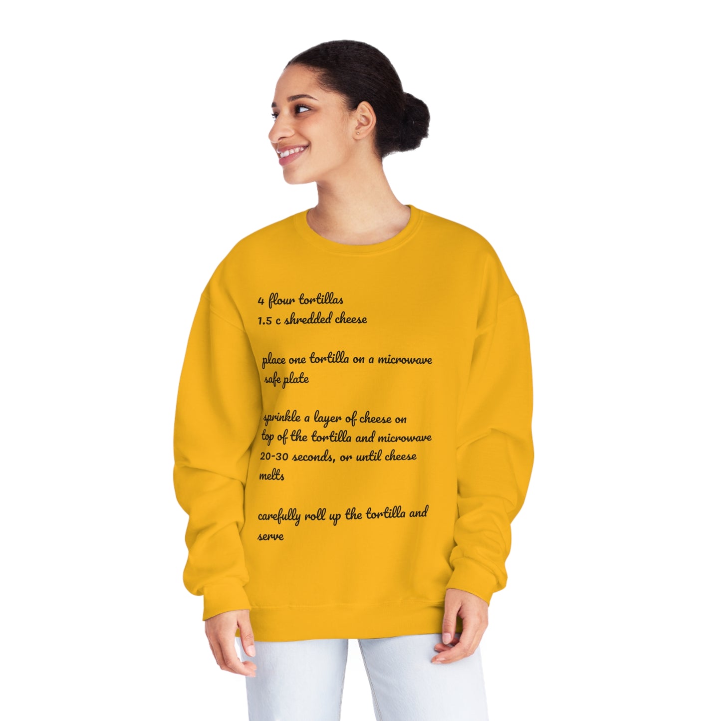 Tortilla Rollup Recipe Crewneck Sweatshirt