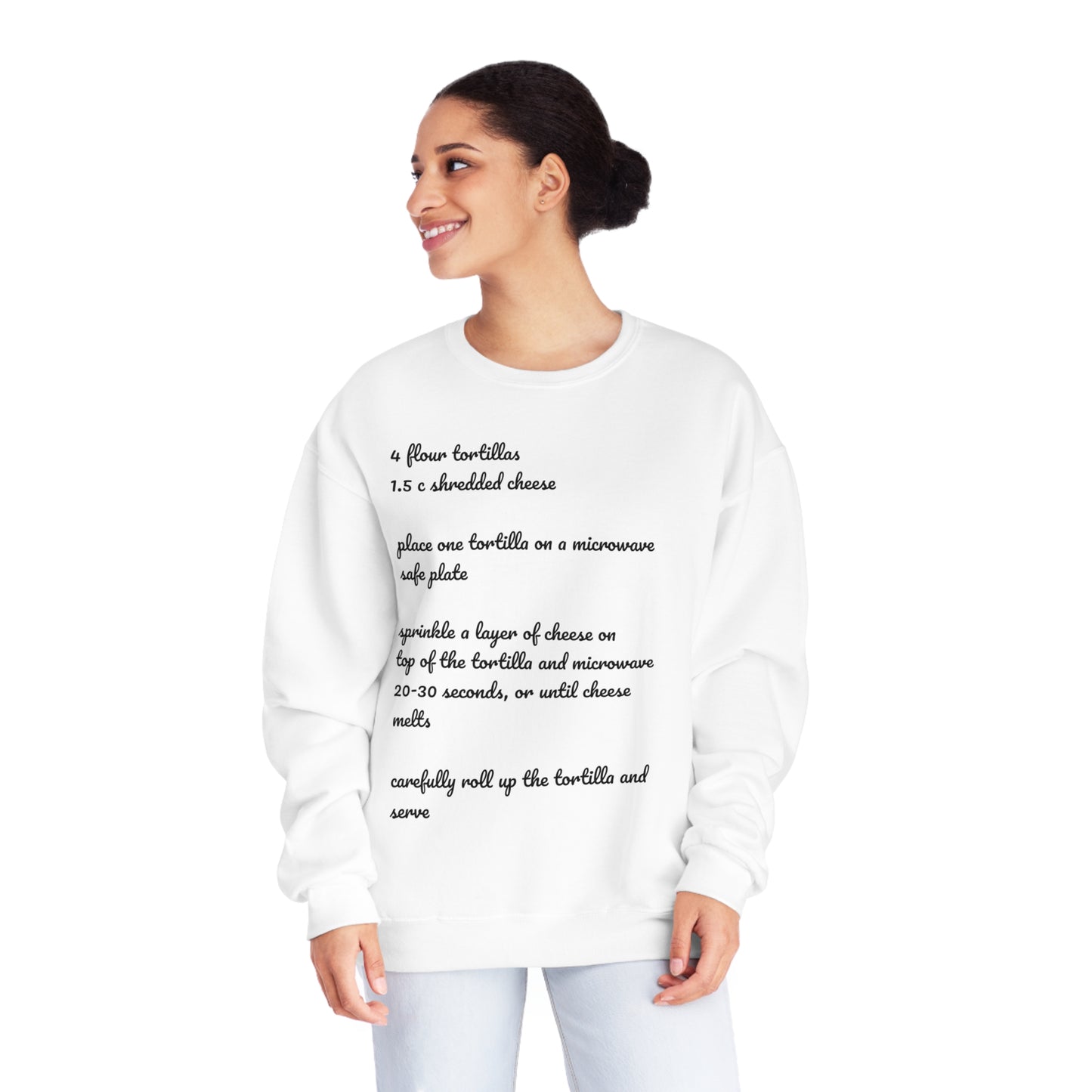 Tortilla Rollup Recipe Crewneck Sweatshirt