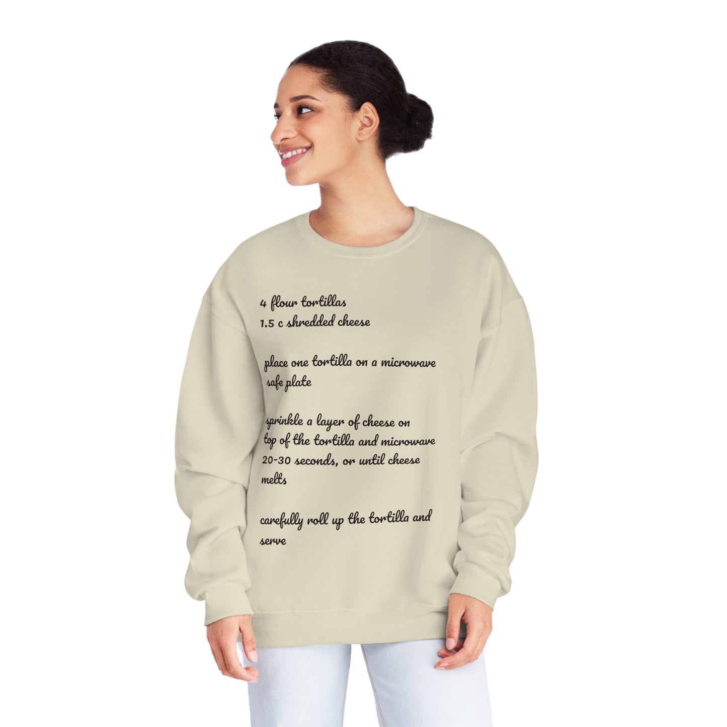 Tortilla Rollup Recipe Crewneck Sweatshirt