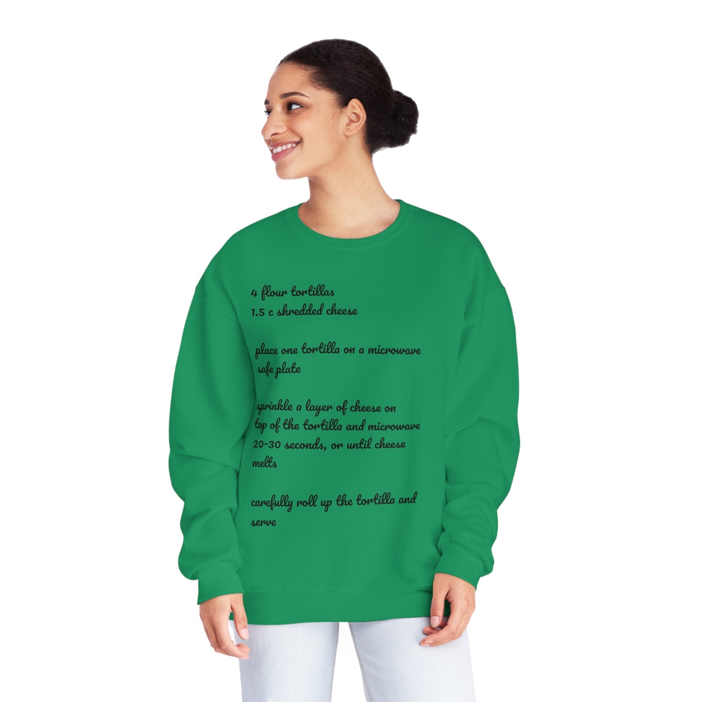 Tortilla Rollup Recipe Crewneck Sweatshirt